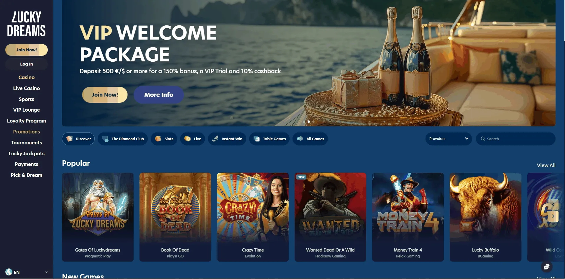Lucky Dreams Casino Website Lucky Dreams Online Casino